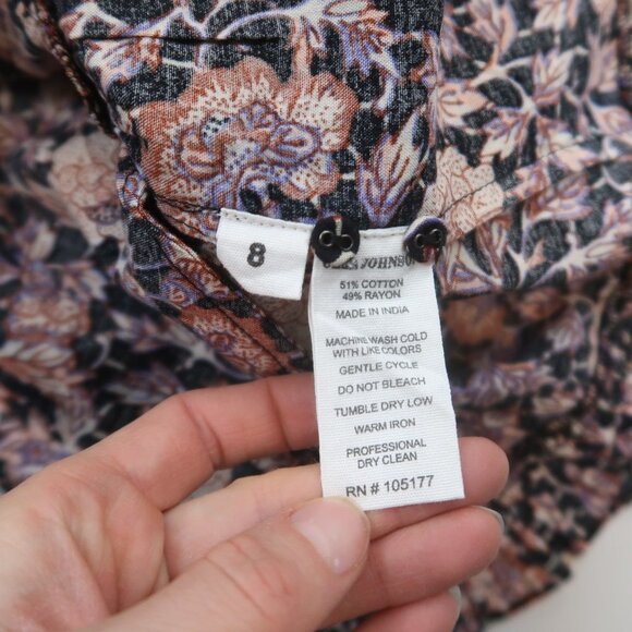 Ulla Johnson Liv Mini Dress Midnight Floral Size 8 - Picture 7 of 10